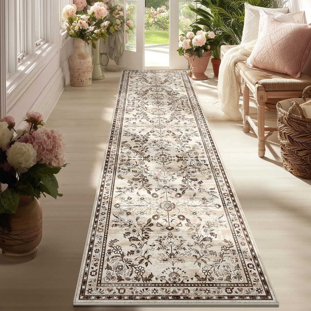 Vintage Bloemen Loopmat