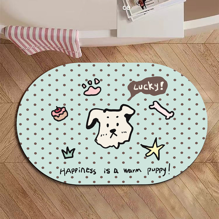 Schattige Hond-Thema Pluche Badmat