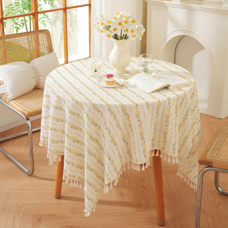 Decoratieve Bloemige Tassel Tafelkleed