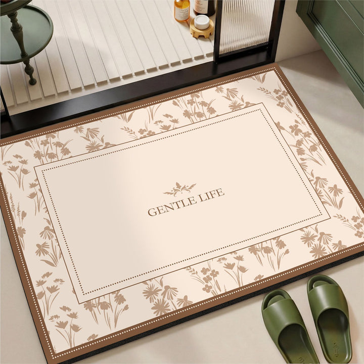 Elegante Vintage Bloemenprint Vloermat
