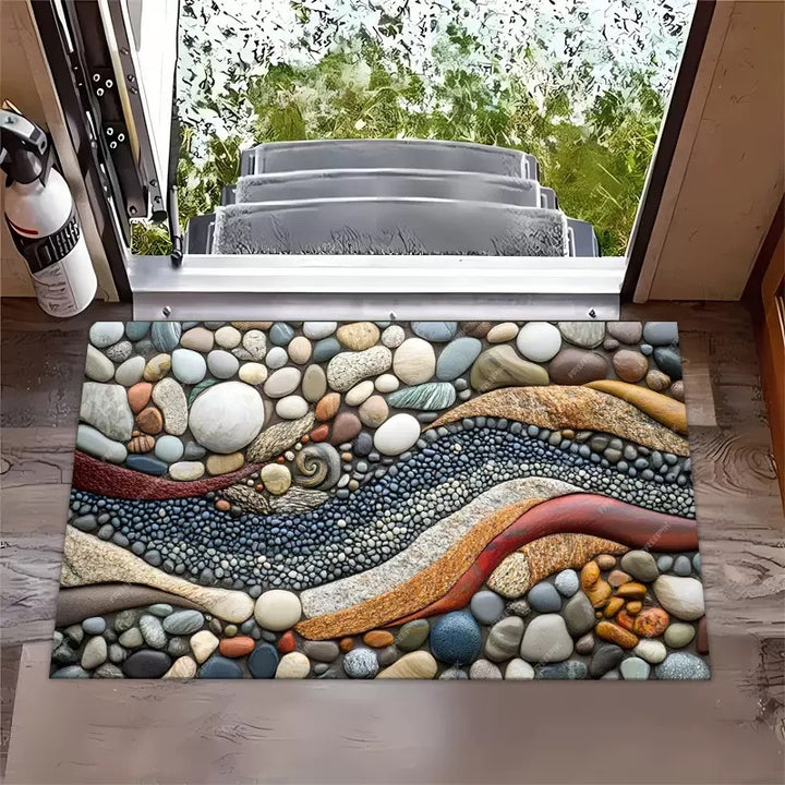 Decoratieve Steenpatroon Welkom Mat