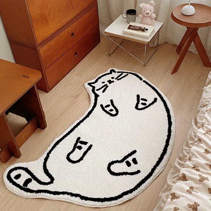 Schattige Koe-Vormige Pluche Vloerkleed