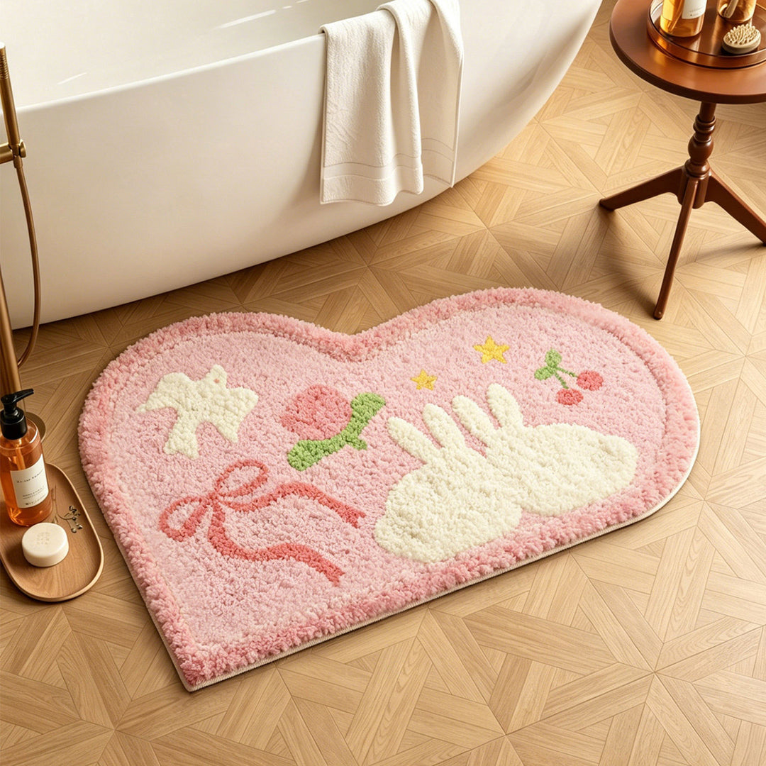 Pluche Smiley Face Badmat