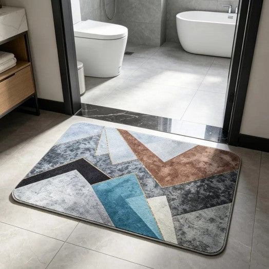Geometric Pattern Zachte Badmat