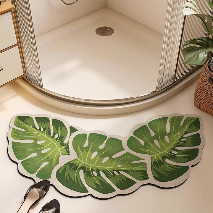 Bladvormige Decoratieve Badmat