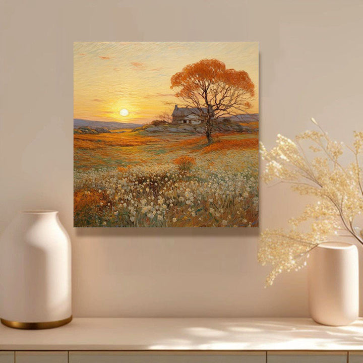 Scenisch Winterlandschap Canvas Kunst