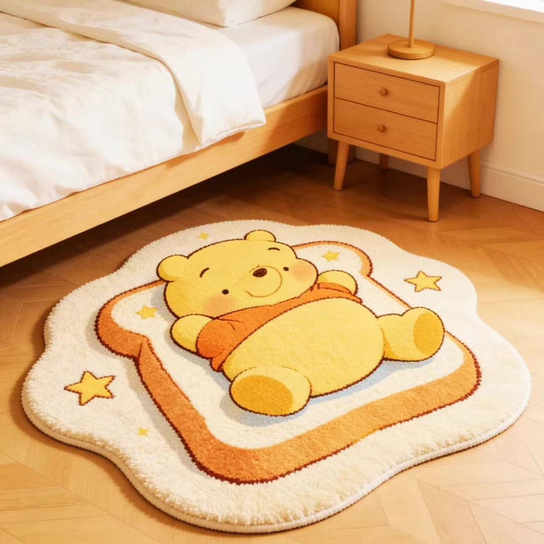 Schattig Cartoon Beer-Thema Pluche Vloerkleed