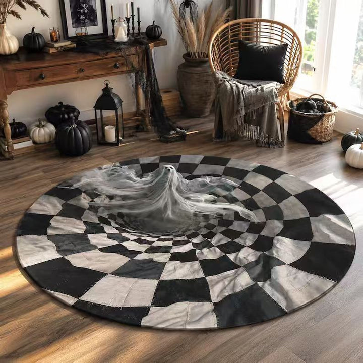 3D Pompoen Thema Vloerkleed