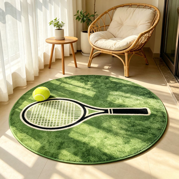 Tennis-Thema Ronde Area Tapijt