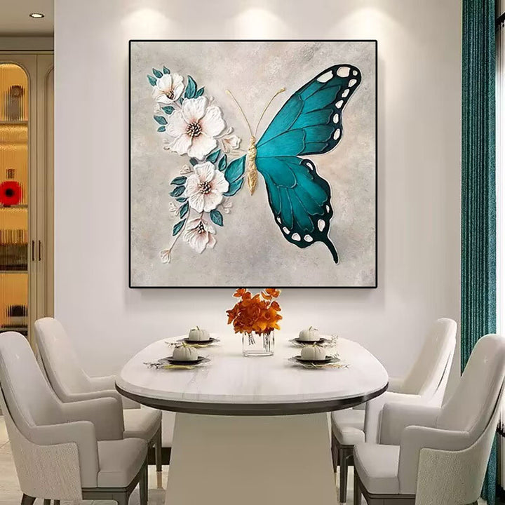 3D Vlinder Bloem Wandkunst