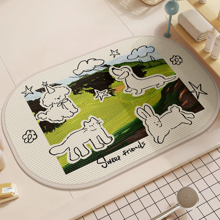 Decoratieve Dierenthema Gebiedsmat