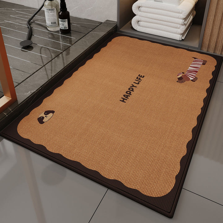 Schattige Honden-Thema Antislip Badmat