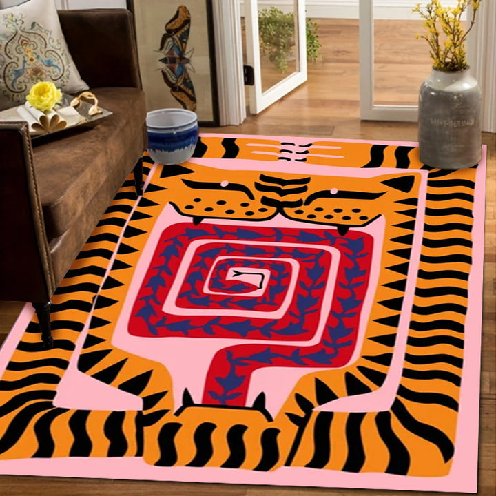 Artistiek Tijger-Geïnspireerd Vloerkleed