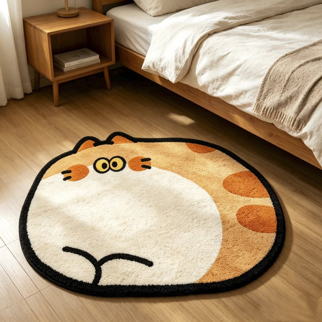 Schattige Kat-Thema Pluche Vloermat