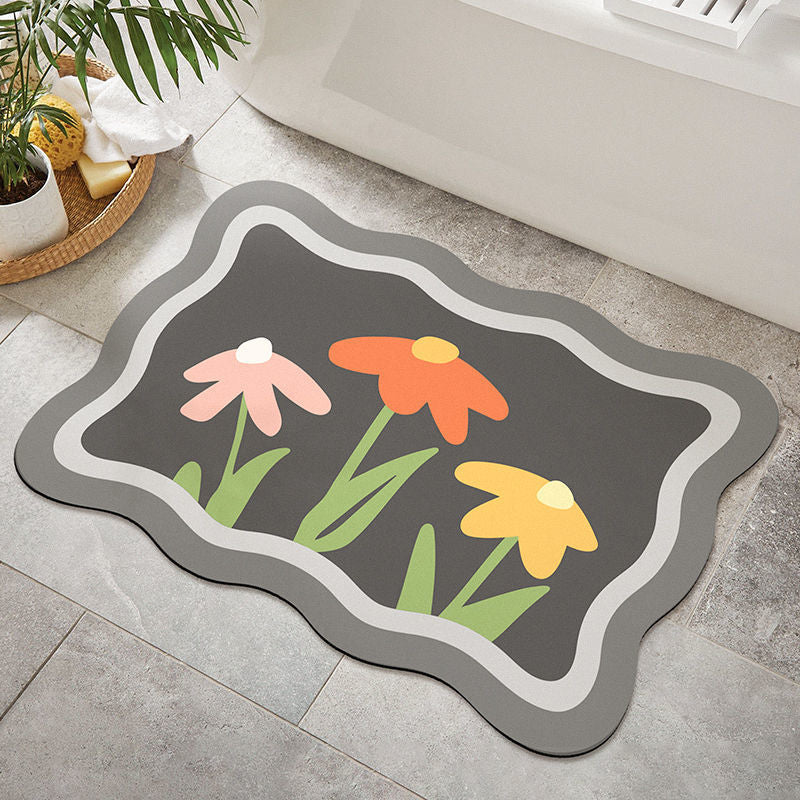 Bloemrijke Decoratieve Gebiedsmat voor Huisdecoratie