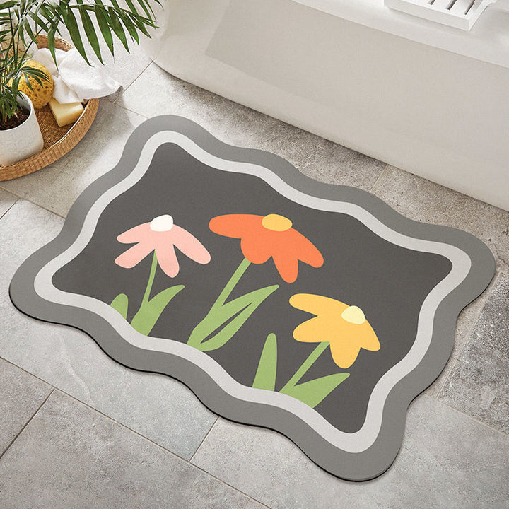 Bloemrijke Decoratieve Gebiedsmat voor Huisdecoratie