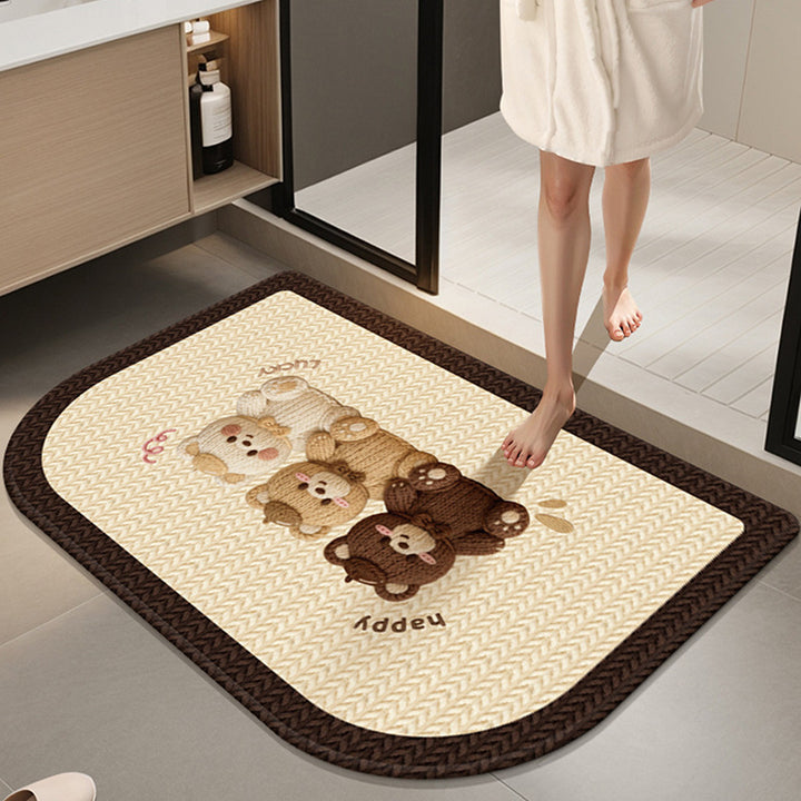 Absorberende Antislip Badmat met Winterthema