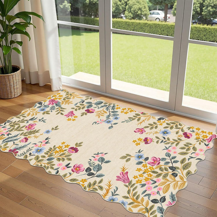 Decoratieve Bloemmotief Vloerkleed