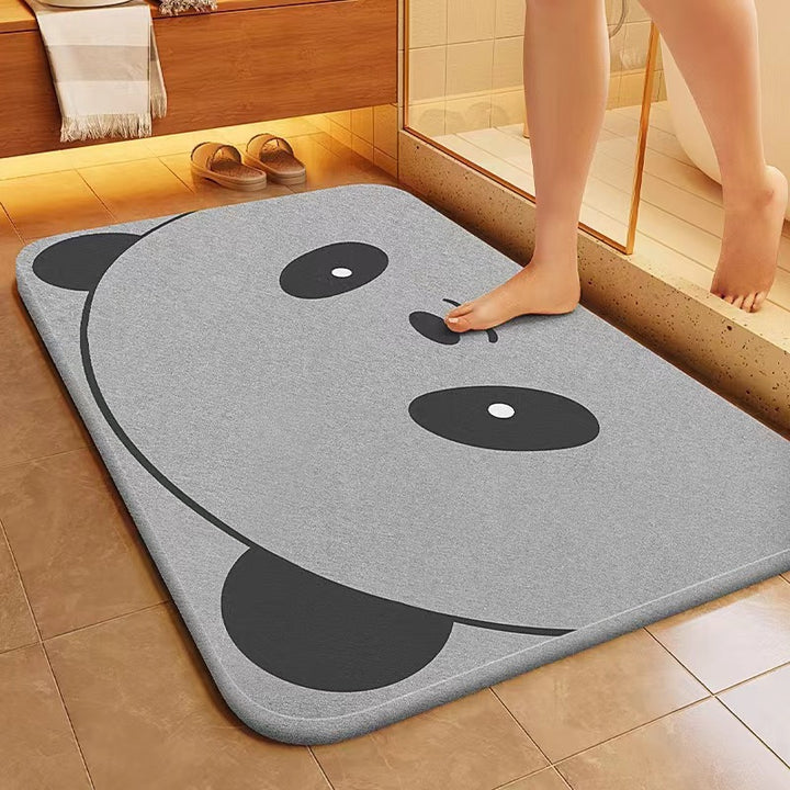 Schattige Panda-Thema Pluche Badmat