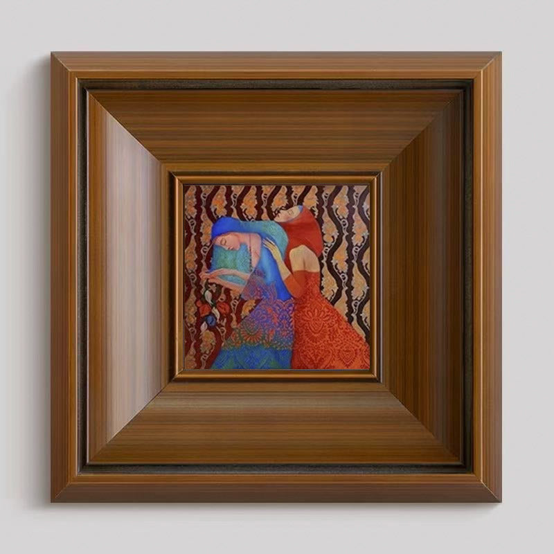 Gekaderde Artistieke Emotionele Portret Muurkunst