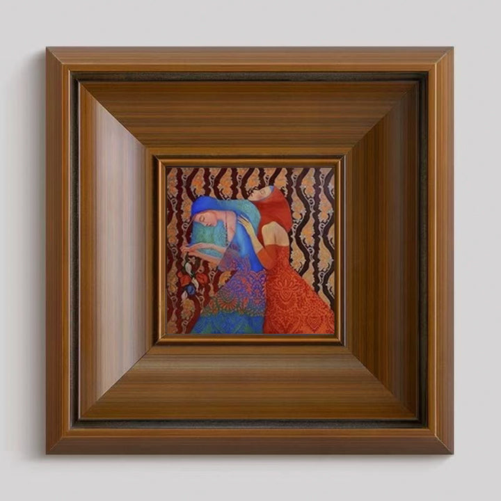 Gekaderde Artistieke Emotionele Portret Muurkunst