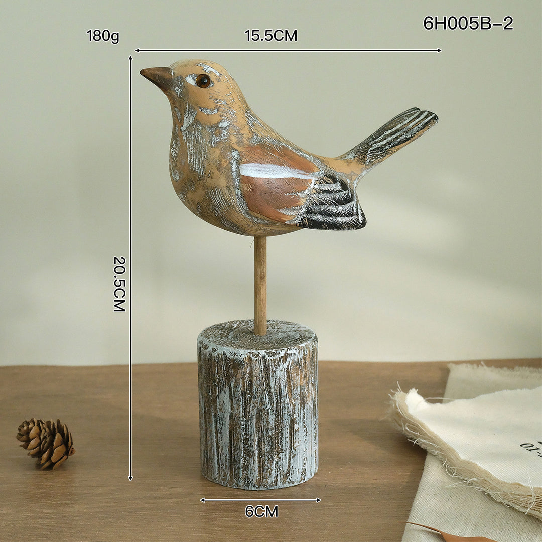 Handgemaakte Vogel Sculptuur Accent