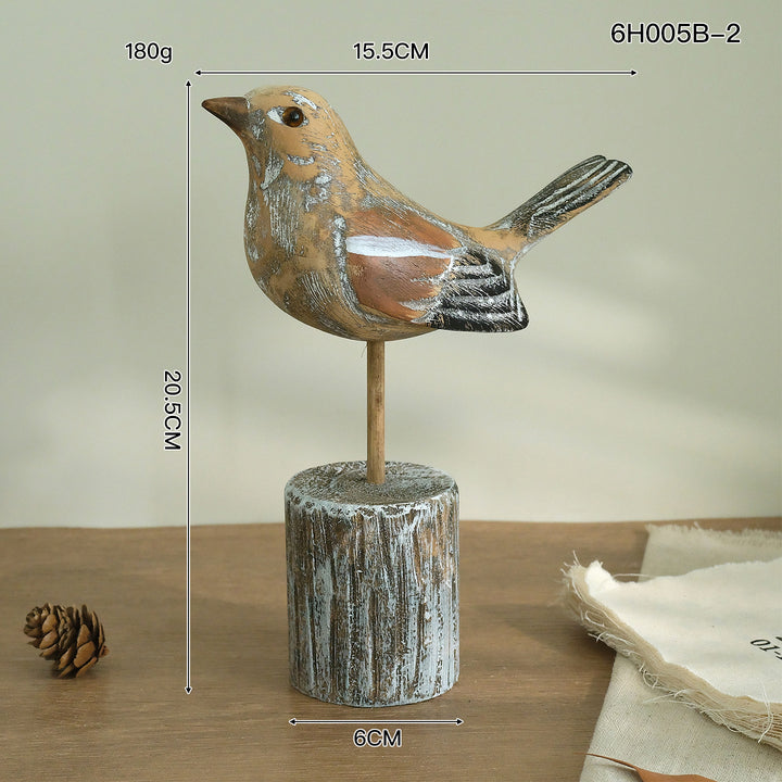 Handgemaakte Vogel Sculptuur Accent