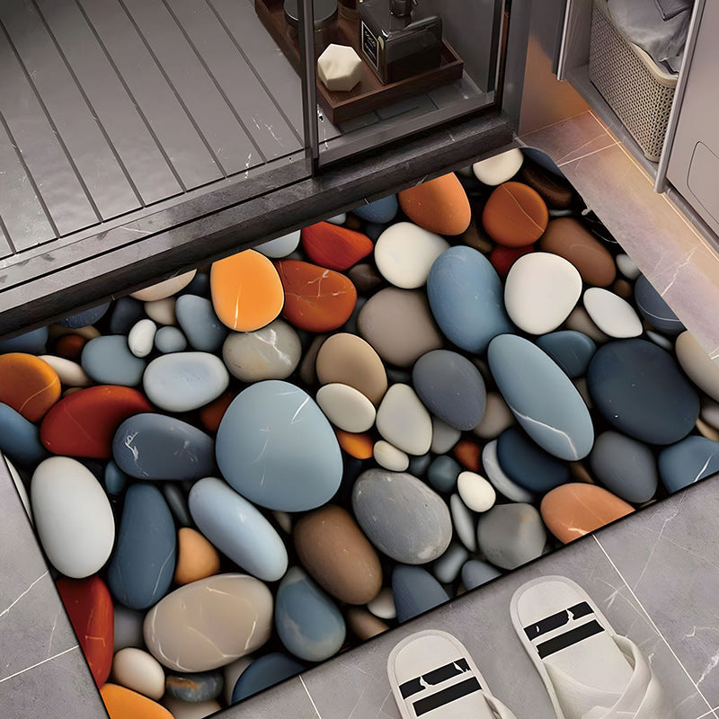 Artistieke 3D Edelsteen-Thema Badmat