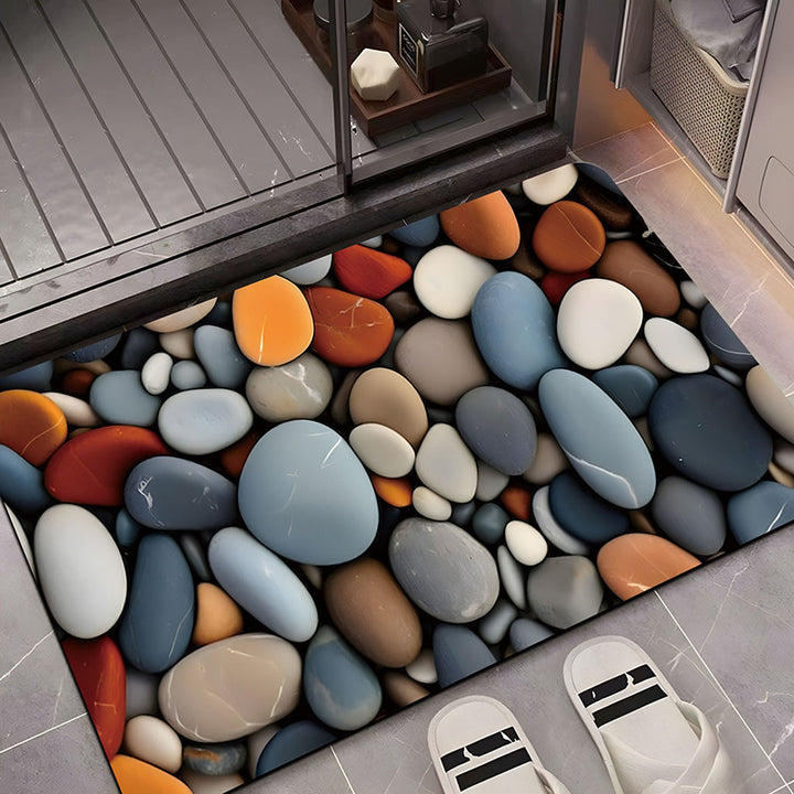 Artistieke 3D Edelsteen-Thema Badmat