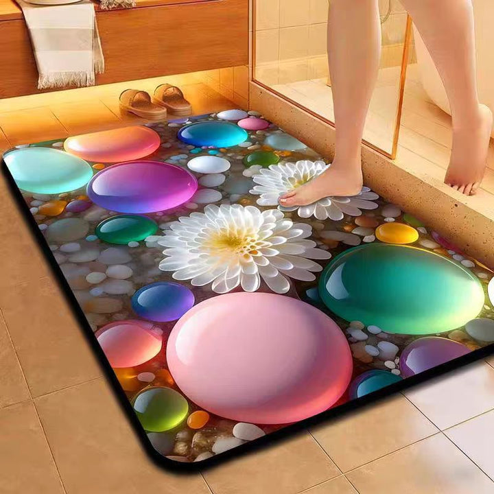 Artistic Floral Badmat