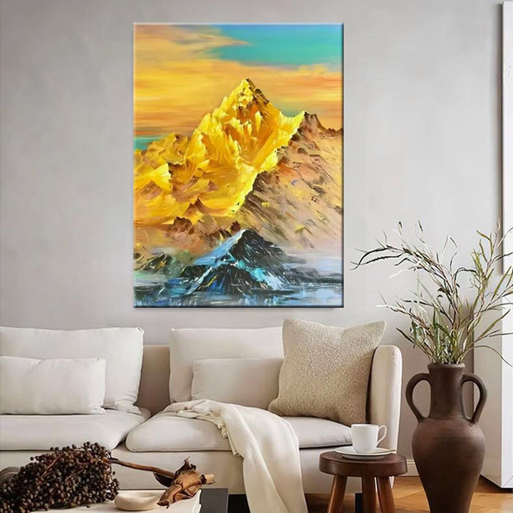 Abstracte Berglandschap Canvas Kunst