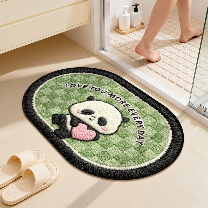 Schattige Panda-Thema Pluche Badmat