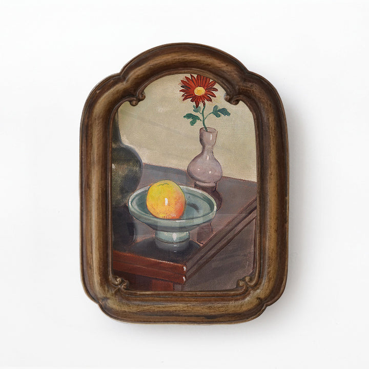 Decoratieve Gecadreerde Bloemstilleven Kunstwerk