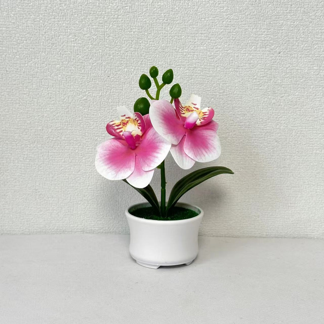 Elegante Kunstmatige Orchidee Plantenarrangement voor Binnenhuisdecor