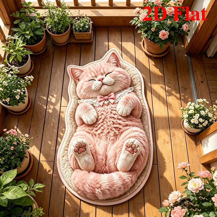 Pluche Kat-Vormige Vloermat