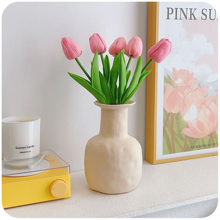 Realistisch Decoratieve Tulpen Bloemarrangement