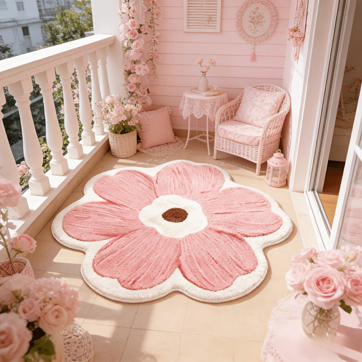 Decoratieve Bloemenpatroon Vloerkleed