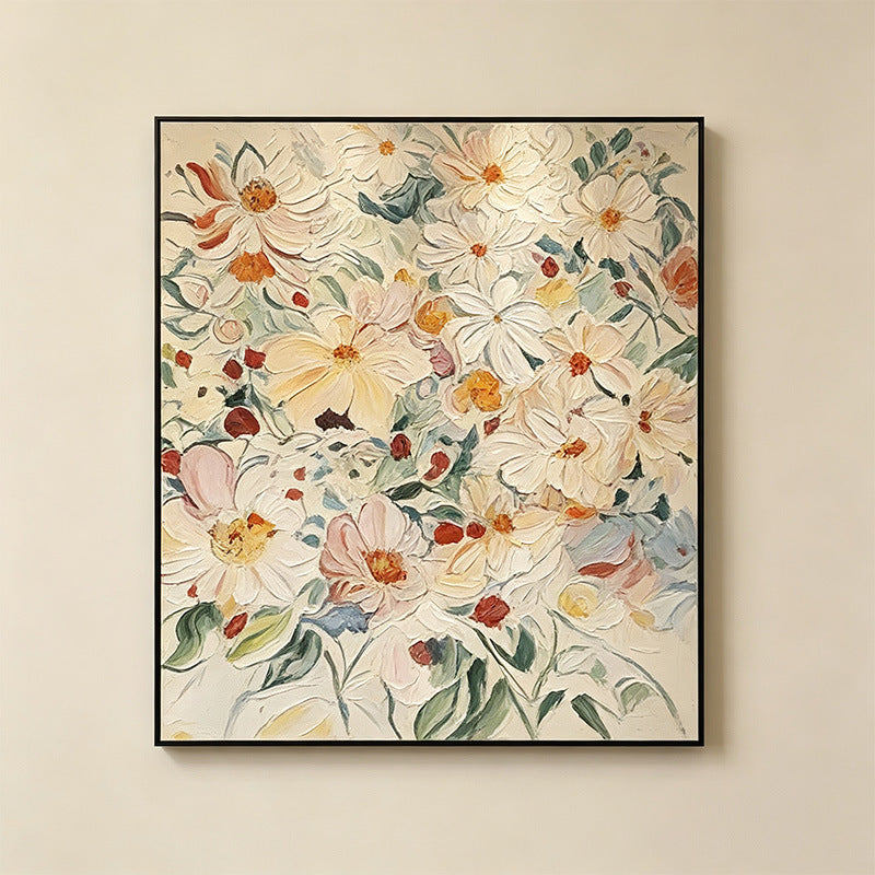 Abstracte Bloemen Canvas Kunstwerk