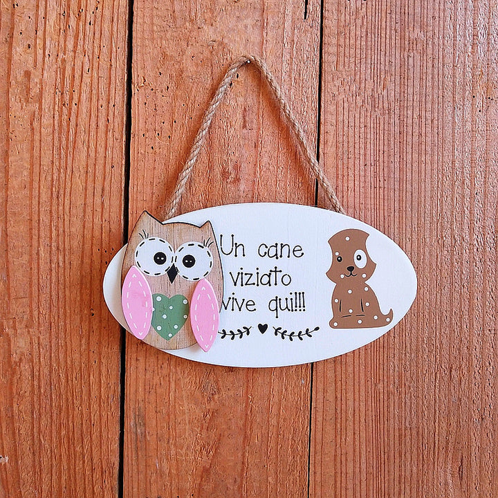 Schattig Uil Welkom Bord