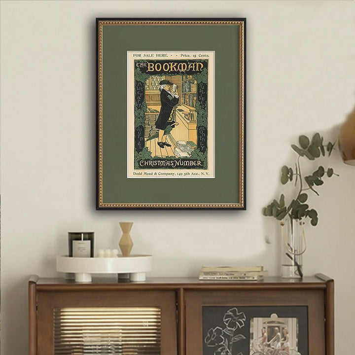 Vintage Boekhandel Ingemaakt Kunstwerk