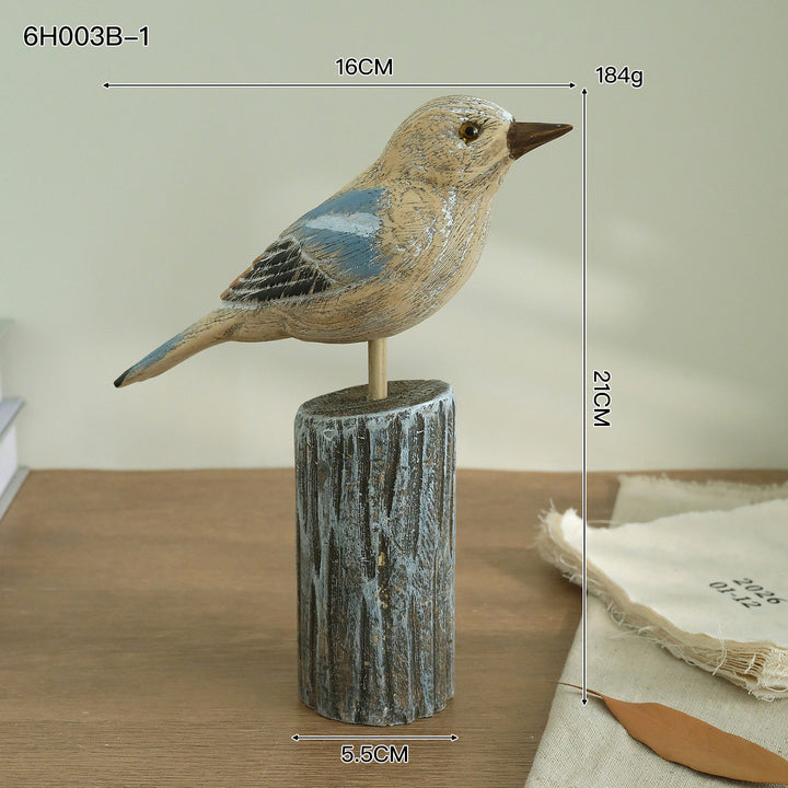 Handgemaakte Vogel Sculptuur Accent