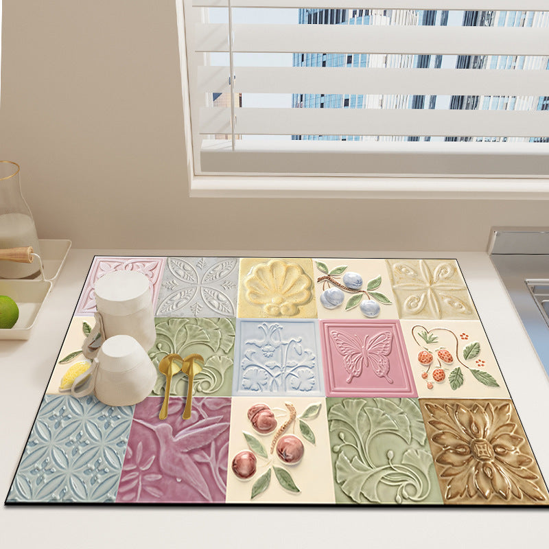 Bloemenprint Decoratieve Vloerkleed