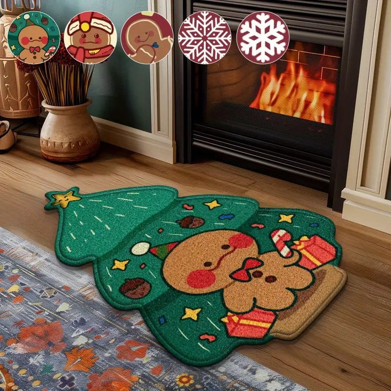 Kerstboomvormige vloerkleed