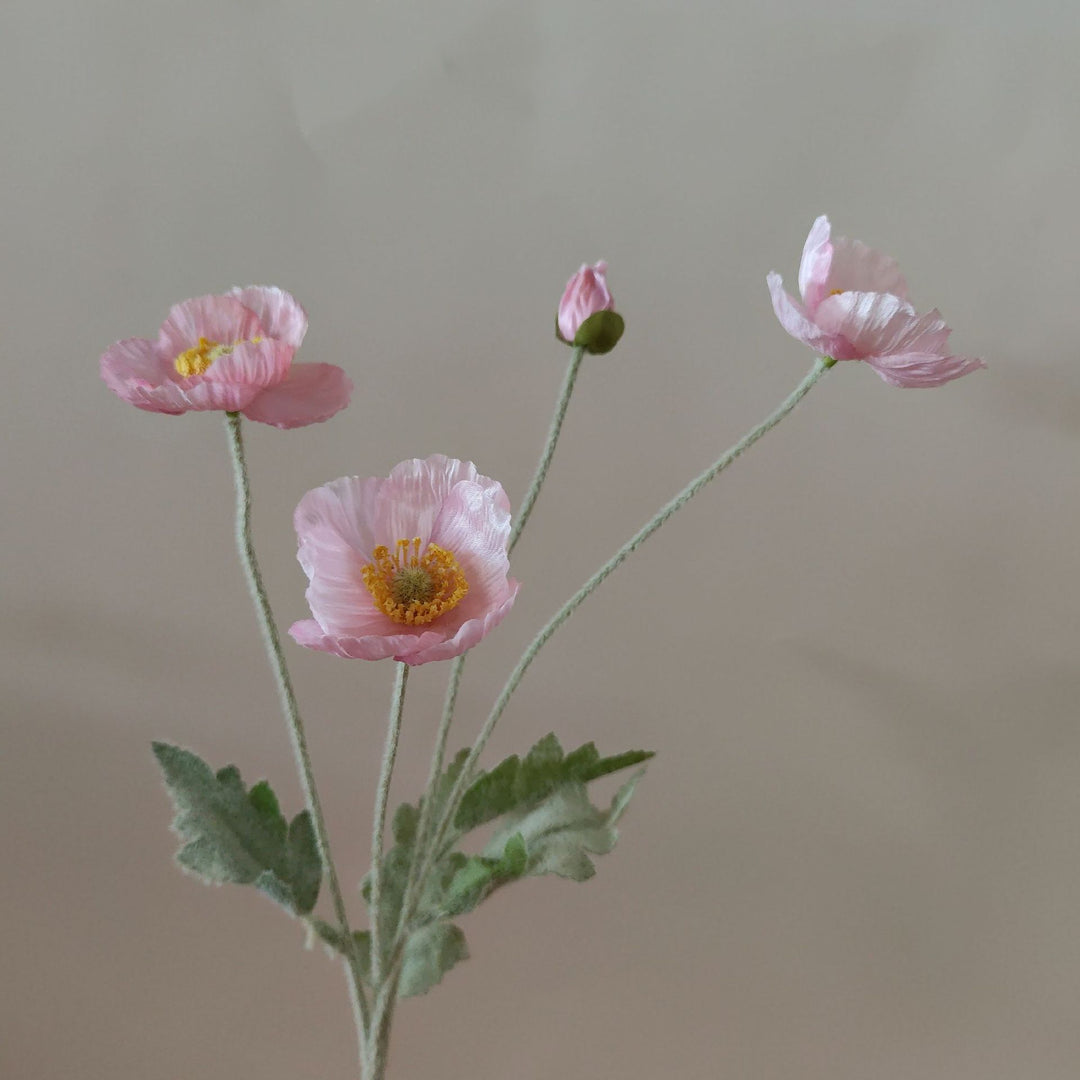 Levensechte Zijde Papaver Bloemsteel