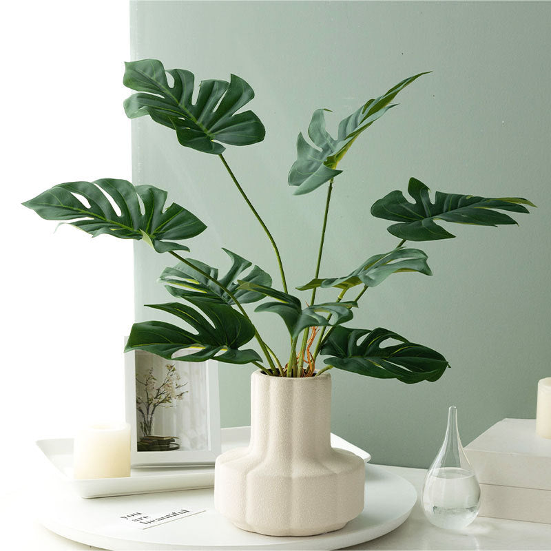 Decoratieve Monstera Blad Plantenarrangement voor Thuis