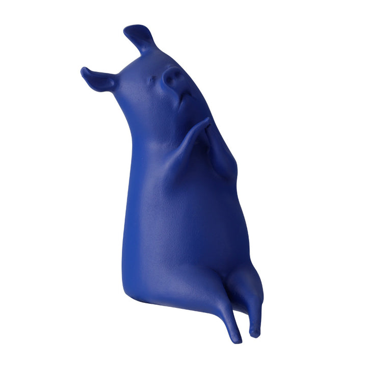 Speelse Porseleinen Varkens Sculptuur