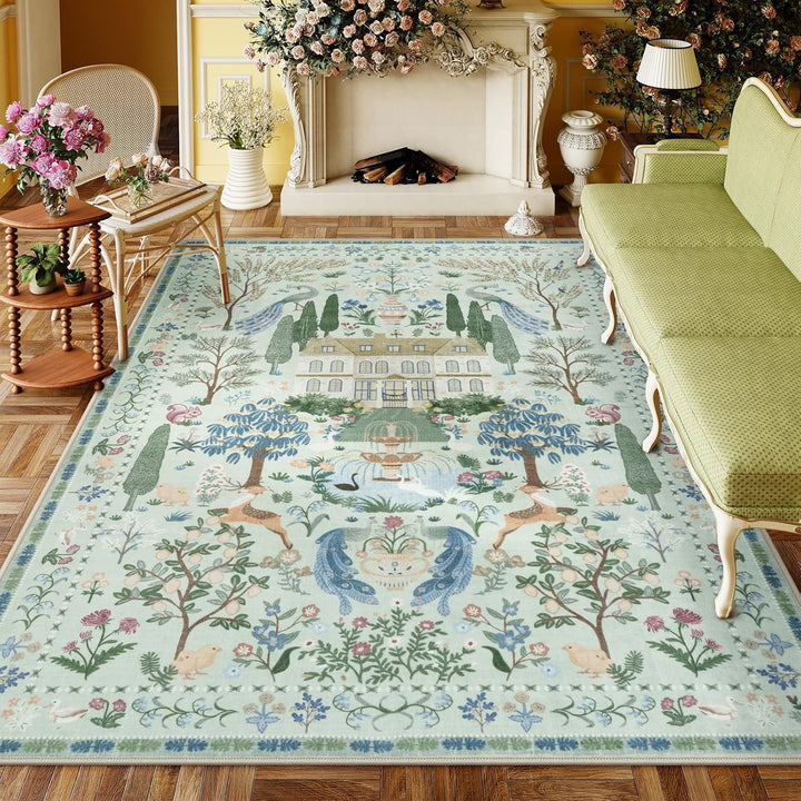 Ornate Bird Design Vloerkleed