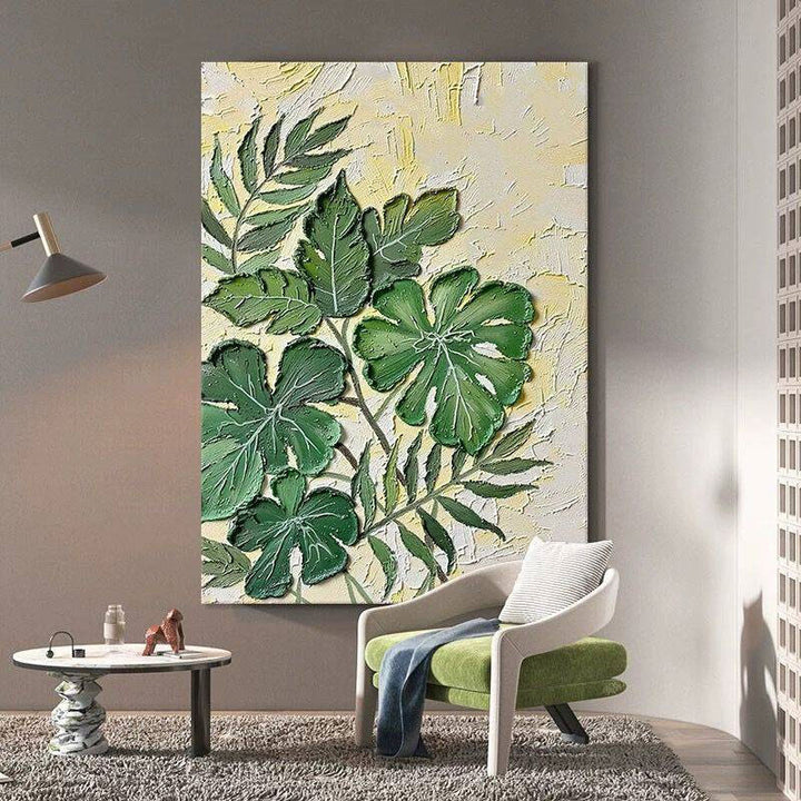 Textured Botanische Canvas Wandkunst