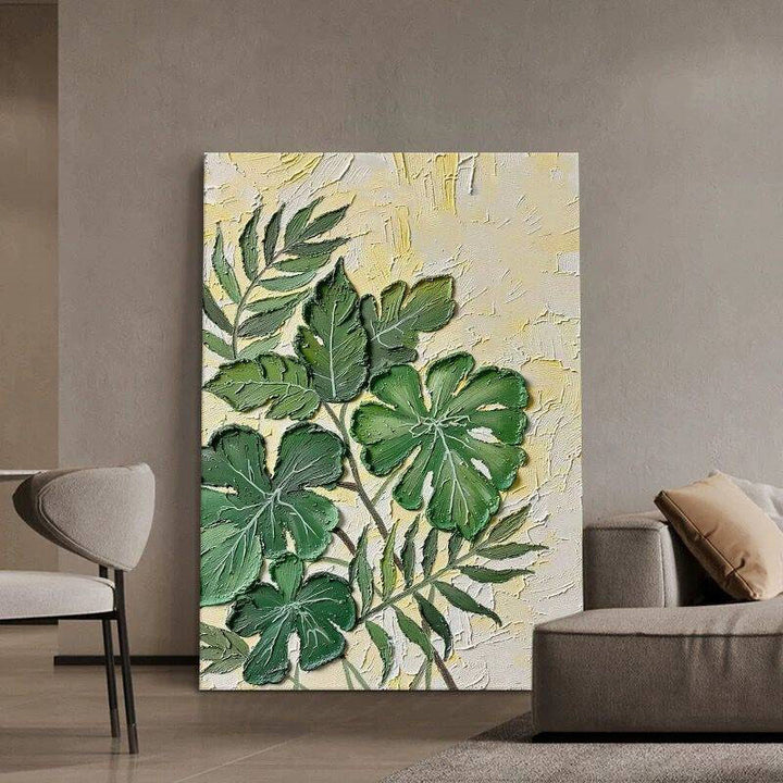 Textured Botanische Canvas Wandkunst