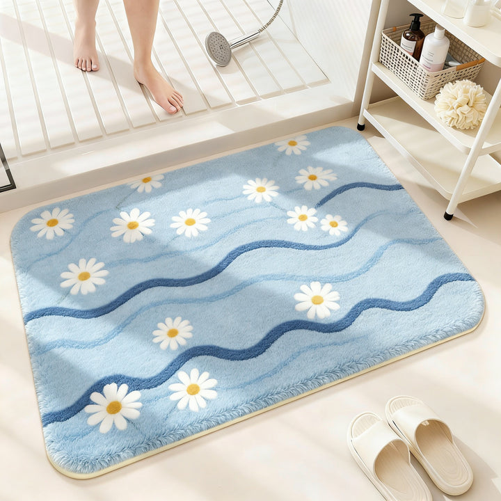 Bloemenpatroon Badmat